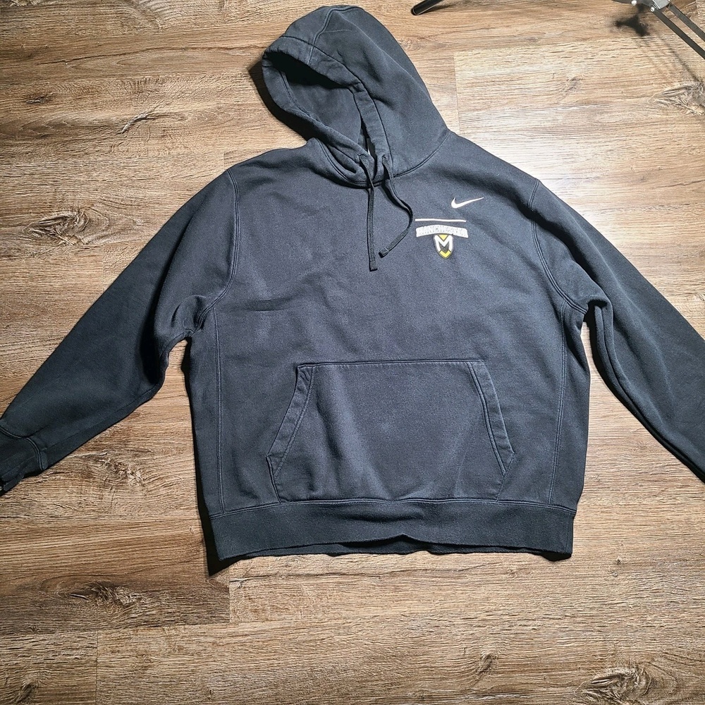 Manchester Nike‎ Mens Hoodie - Size XL Black Sweatshirt Swoosh